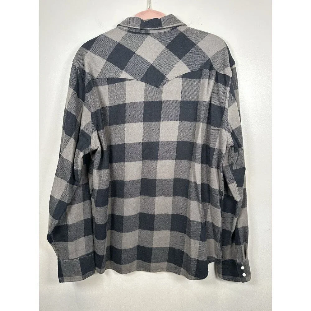 Levi's Classic Worker Shirt Size XXL Flannel Navy Gray Cotton